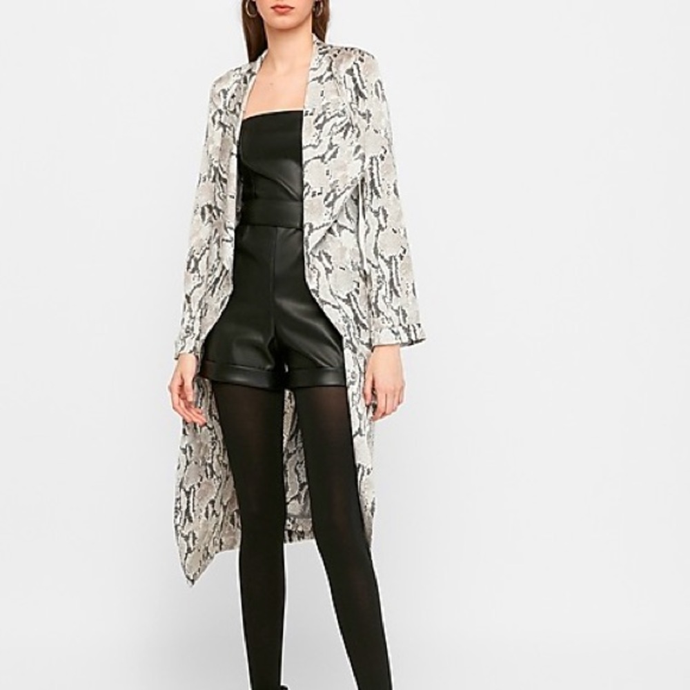 NWT Express Snakeskin Satin Duster